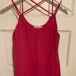 Pink Rose Cross Back Tank